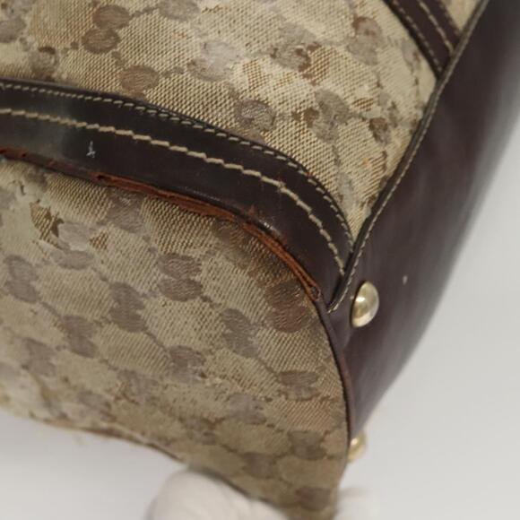 GUCCI GG Crystal Shoulder Bag Coated Canvas Brown Gold - Picture 10 of 16